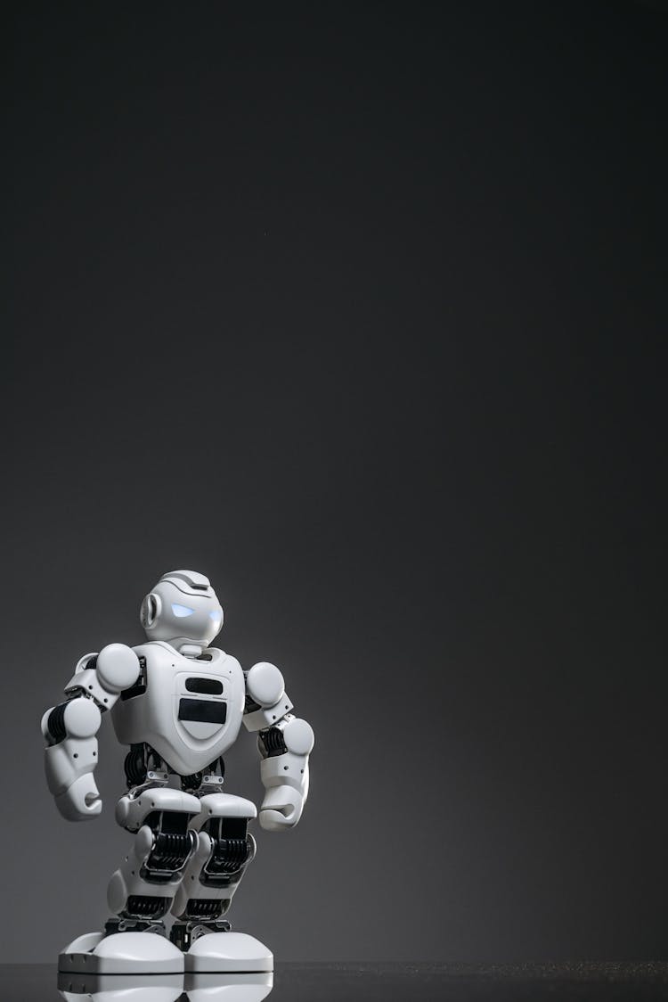 A Robot Standing On A Flat Surface