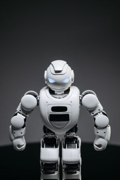 High-tech humanoid robot displaying futuristic design and innovation.