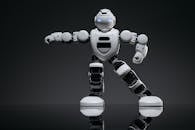 White Robot in Gray Background