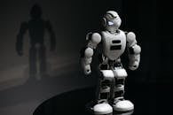 Close Up Shot of a White Robot