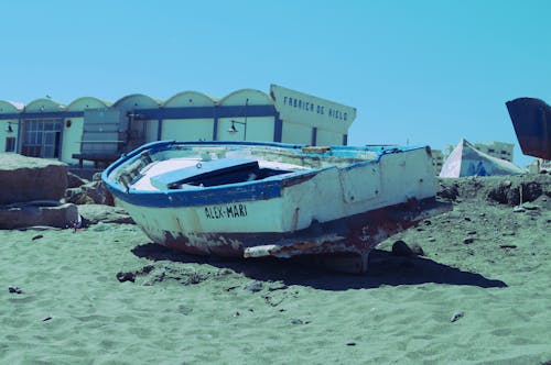 Free stock photo of abandoned, beach, blue