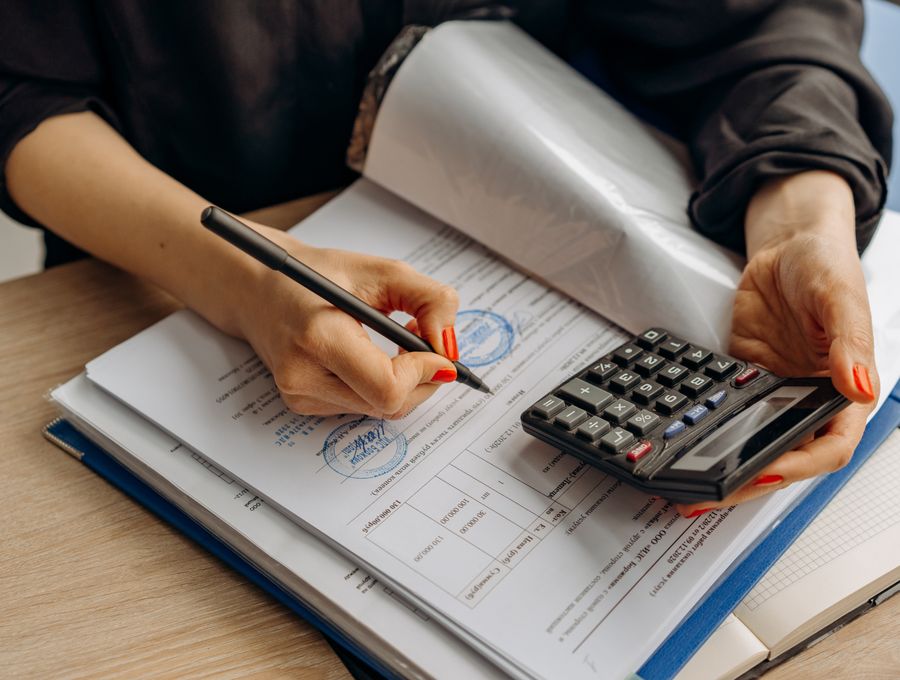 AML compliance review with financial documentation
