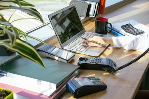 Free Electronic Devices Used in an Office Stock Photo
