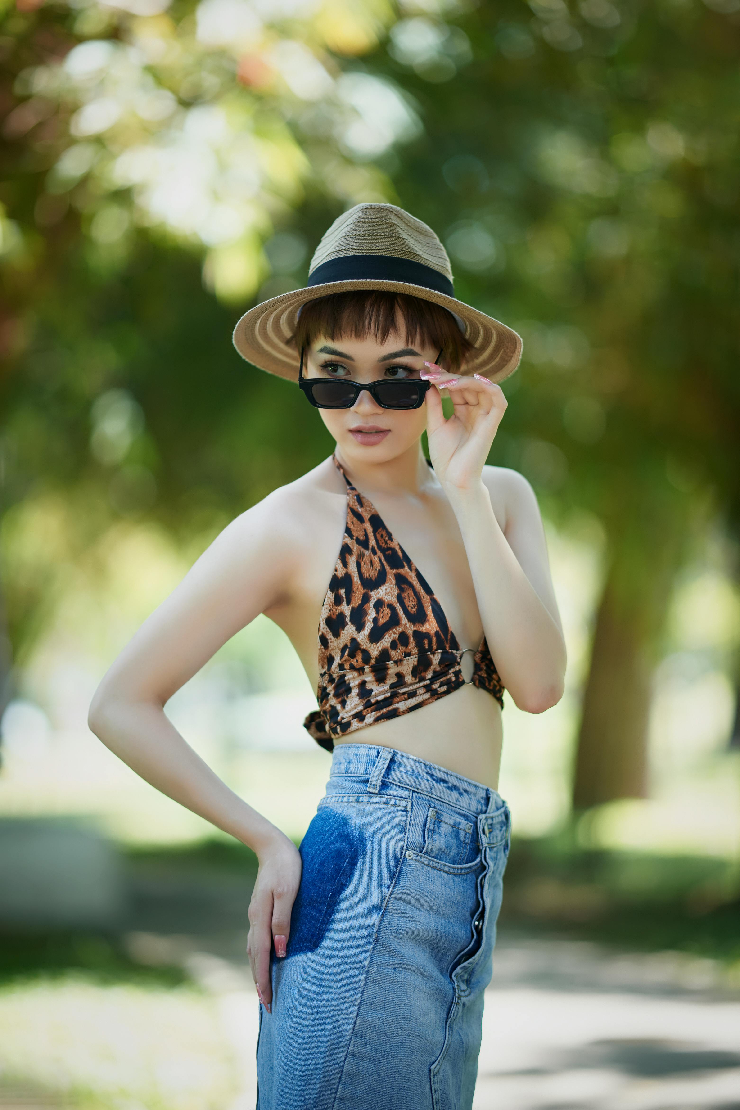 Bikini Girl Wearing Sunglasses on Palm Tree Stock Photo - Image of sunny,  attractive: 37245676