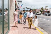 People Walking on Sidewalk