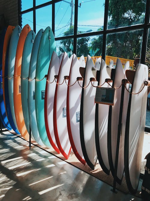 Rack with Surfboards