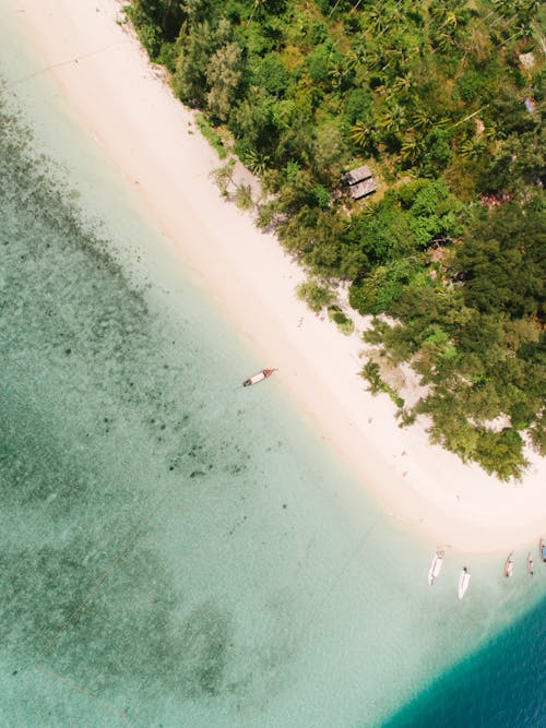 Immagine gratuita di bagnasciuga, fotografia aerea, isola