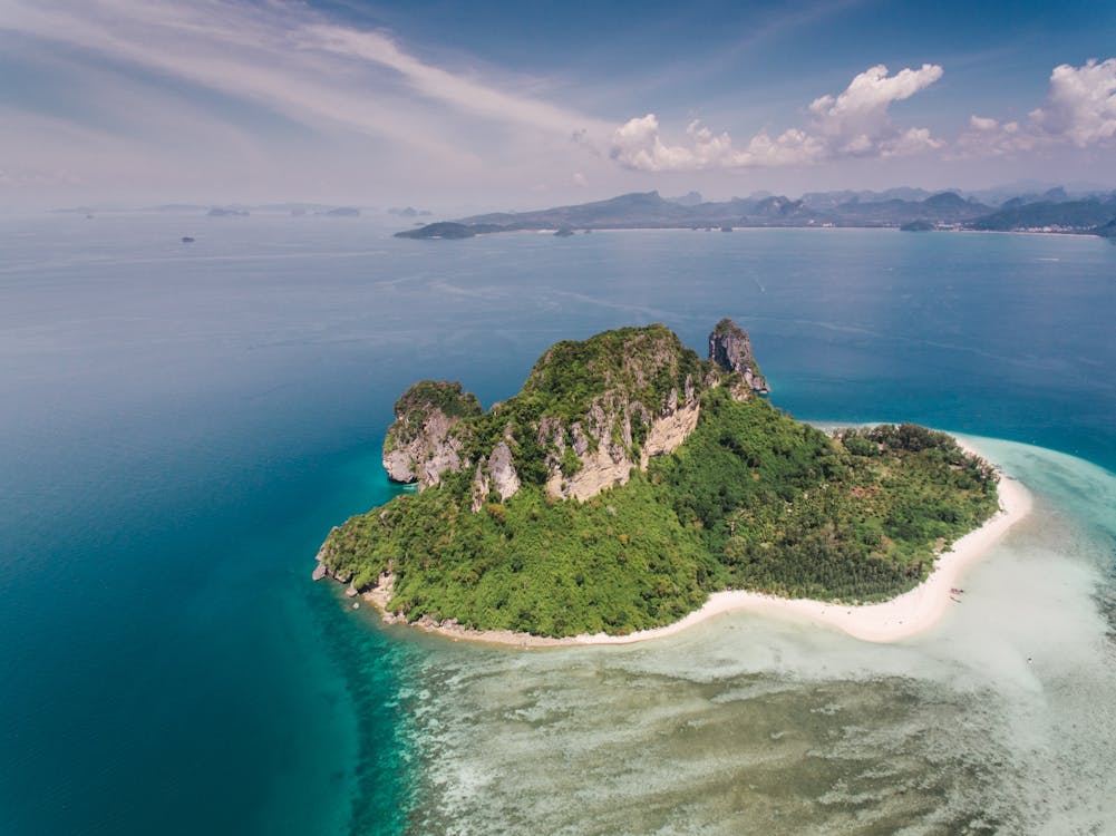 Aerial Shot of an Island