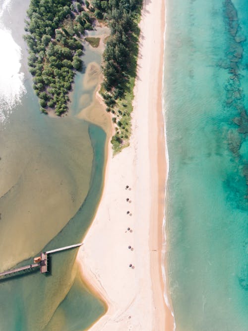 Aerial Shot of a Sandbar