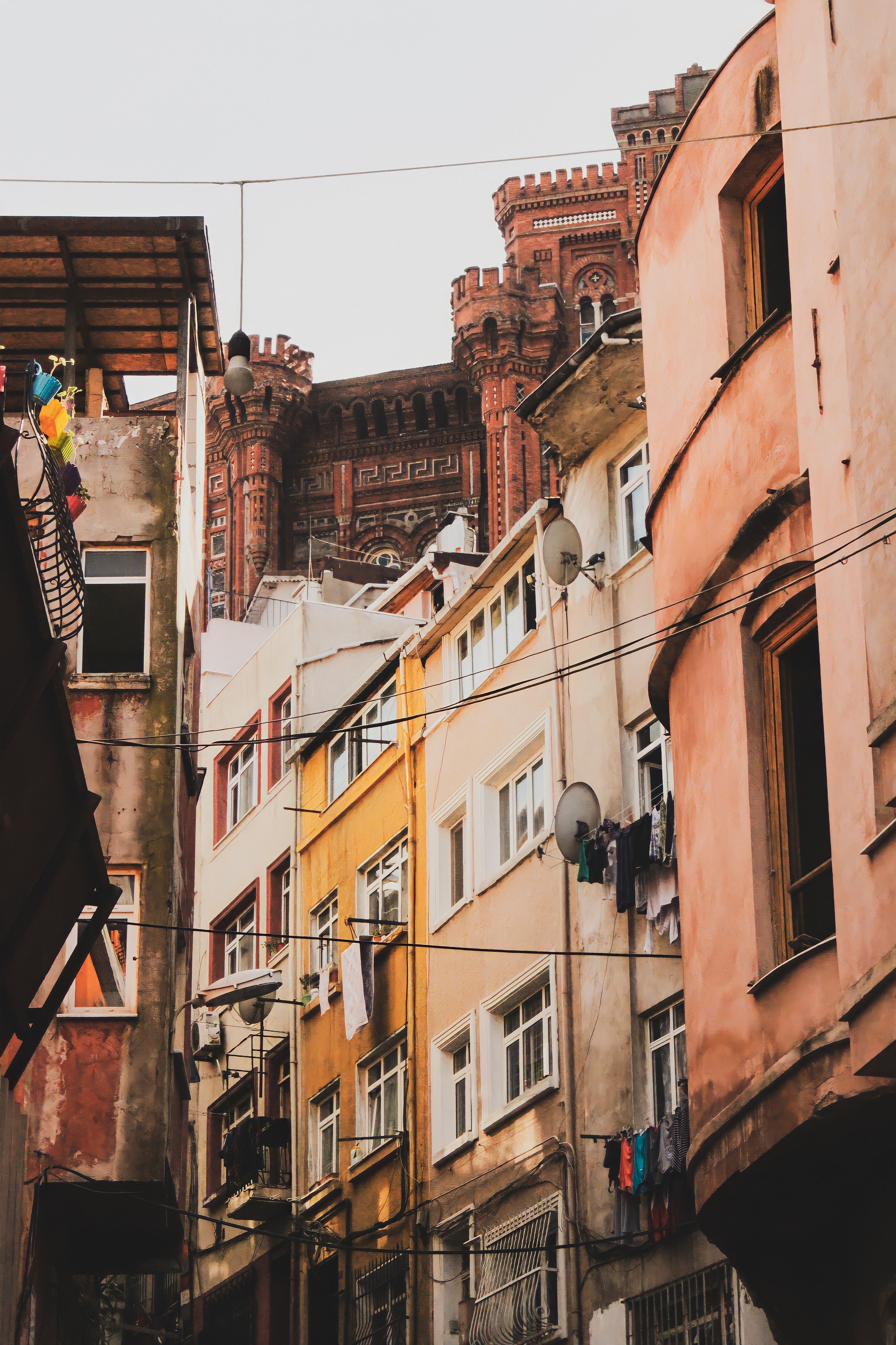 Facades of Old Residential Buildings · Free Stock Photo