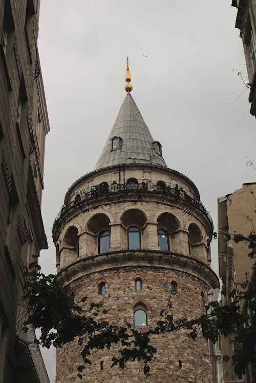A Low Angle Shot of Galata Tower