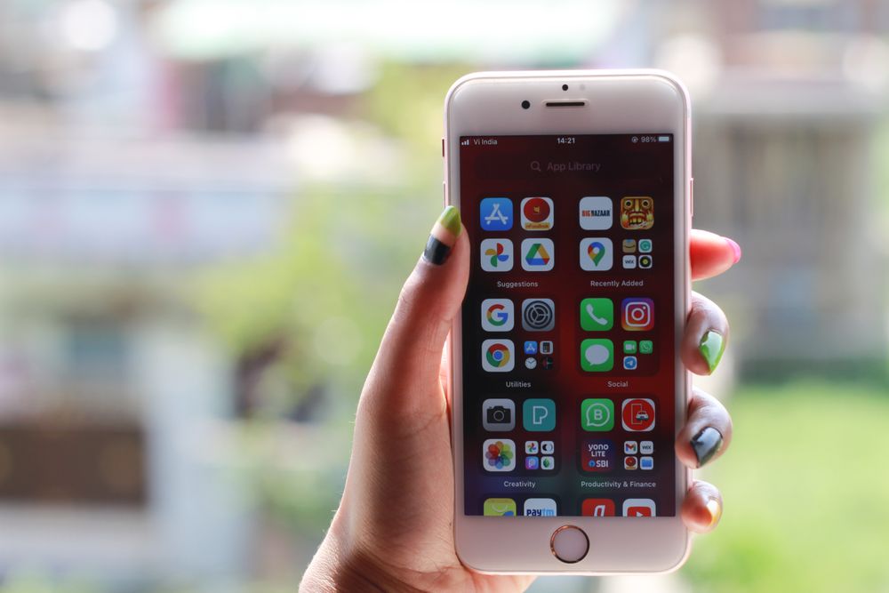 Smartphone with mobile apps in India