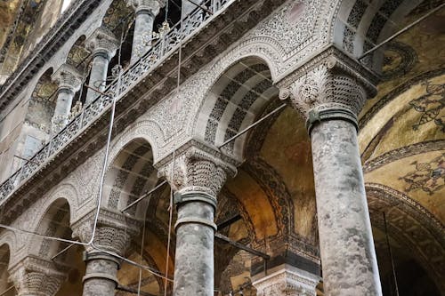 Free stock photo of ancient roman architecture, hagia sophia grand mosque, pillar Stock Photo