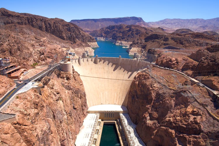 Aerial View Of Hoover Dam