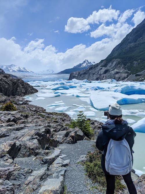 Gratis lagerfoto af Chile, gletsjer søen, kvinde Lagerfoto