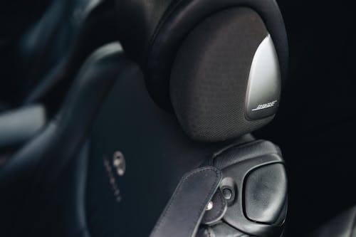Free Close Up Shot of a Car Seat with Bose Speaker Stock Photo