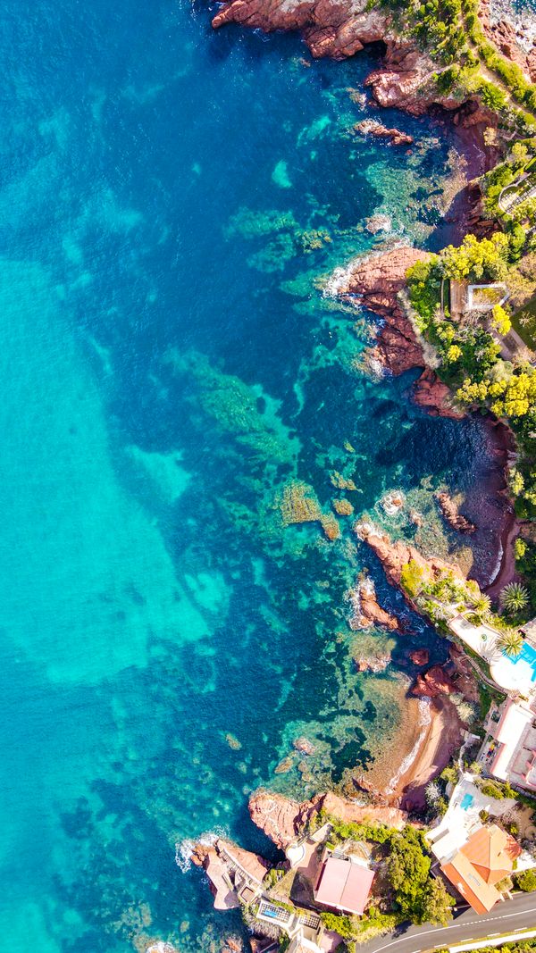 Turquoise coastline from above — Adem YILDIRIM on Pexels