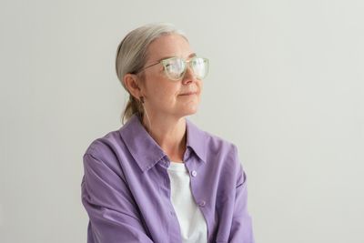 Mature woman thoughtful — menopause