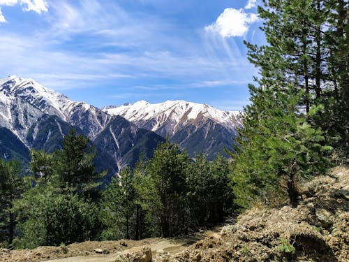 View of the Snowcapped Mountains