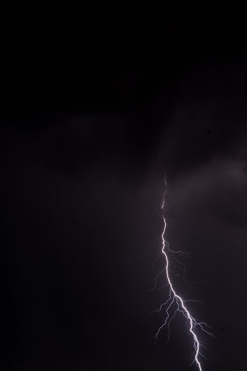 Lightning Strike on Dark Sky