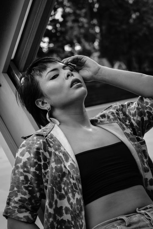 Free stock photo of asian, beautiful, black and white Stock Photo