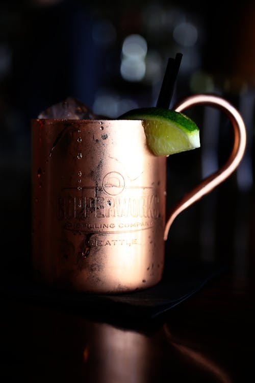 Copper-colored Mug on Table