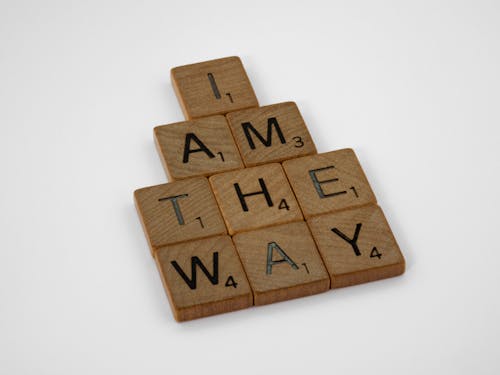 Brown Wooden Blocks on White Surface