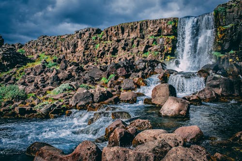 Timelapse Photo of Waterfalls