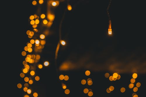 Free Yellow Light Bokeh Stock Photo