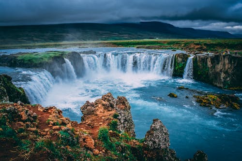 Free Flowing Waterfalls Stock Photo