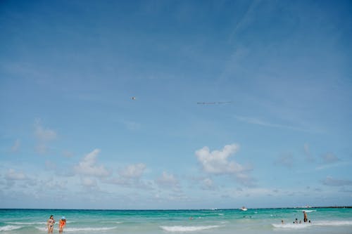 A People Having Fun on the Beach