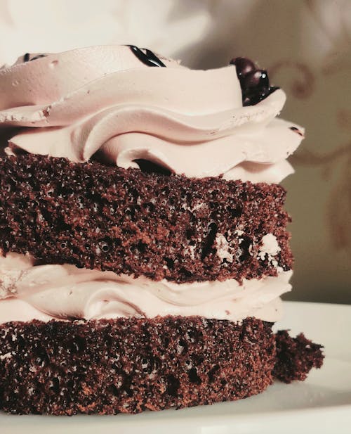Free Chocolate Cake with Icing on Top Stock Photo