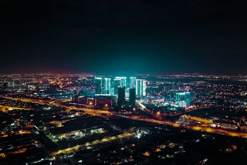 Free stock photo of city at night, dji mavic pro 2, world