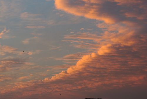 Free Beautiful cloud formation over Kappeln, Germany at sunset, capturing a tranquil horizon. Stock Photo