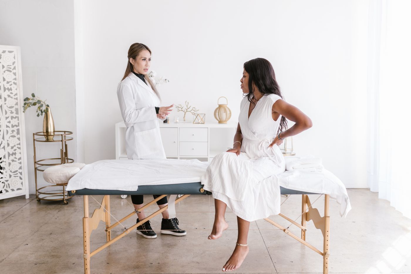 Doctor having a conversation with a patient