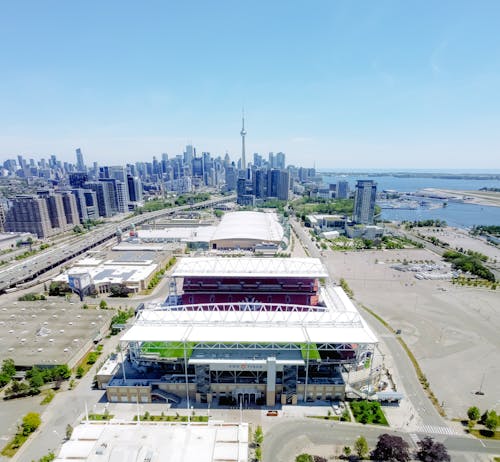 Drone Shot of BMO Field in Toronto