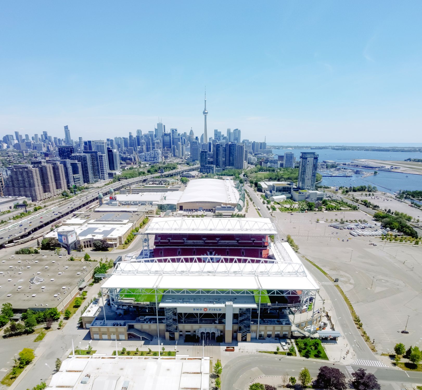 Drone Shot Of BMO Field In Toronto Free Stock Photo drone-shot-of-bmo-field-in-toronto-free-stock-photo