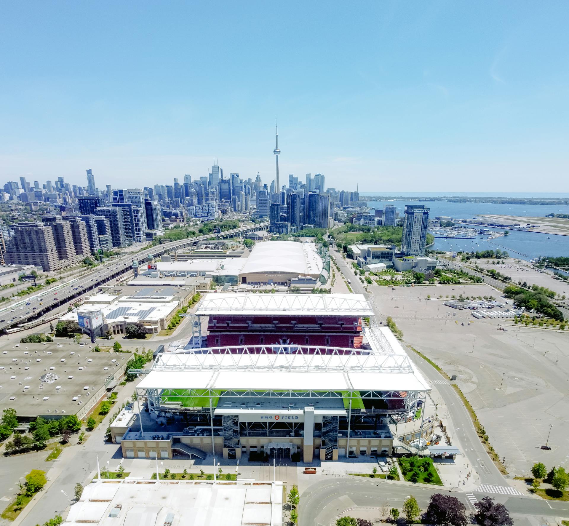 Drone Shot of BMO Field in Toronto