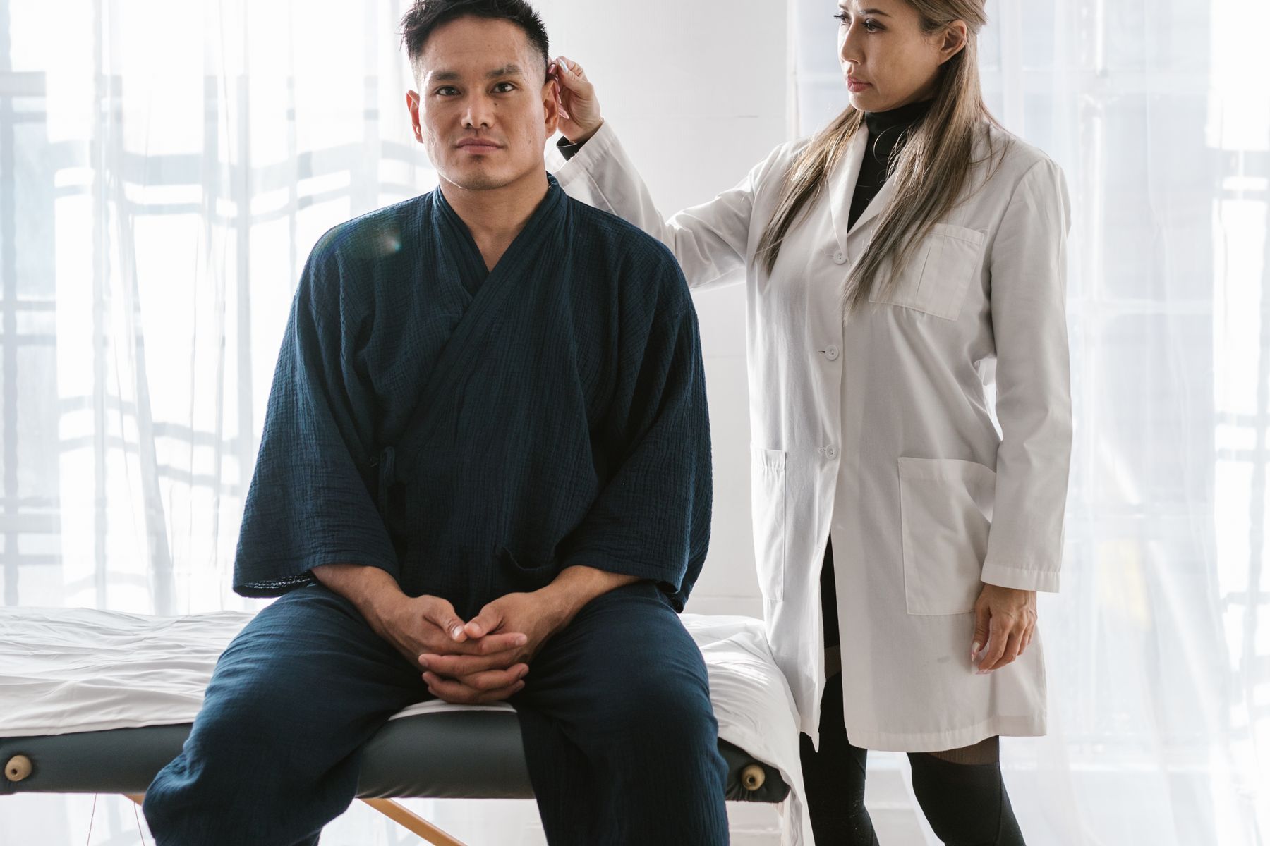 Doctor and patient in a calm, professional consultation setting