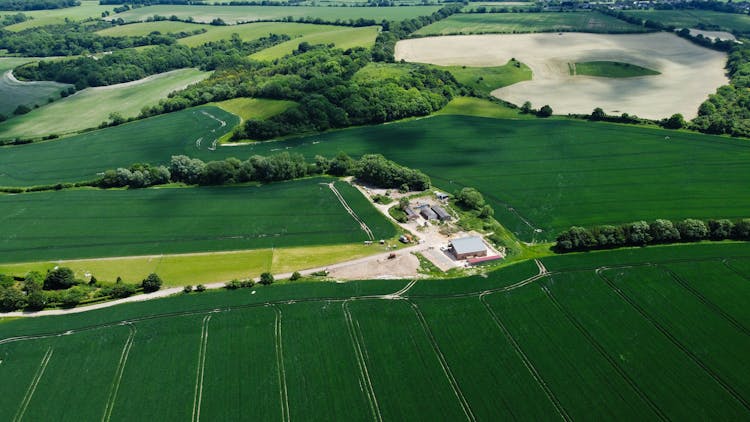 Aerial Photography Of Farm Lands