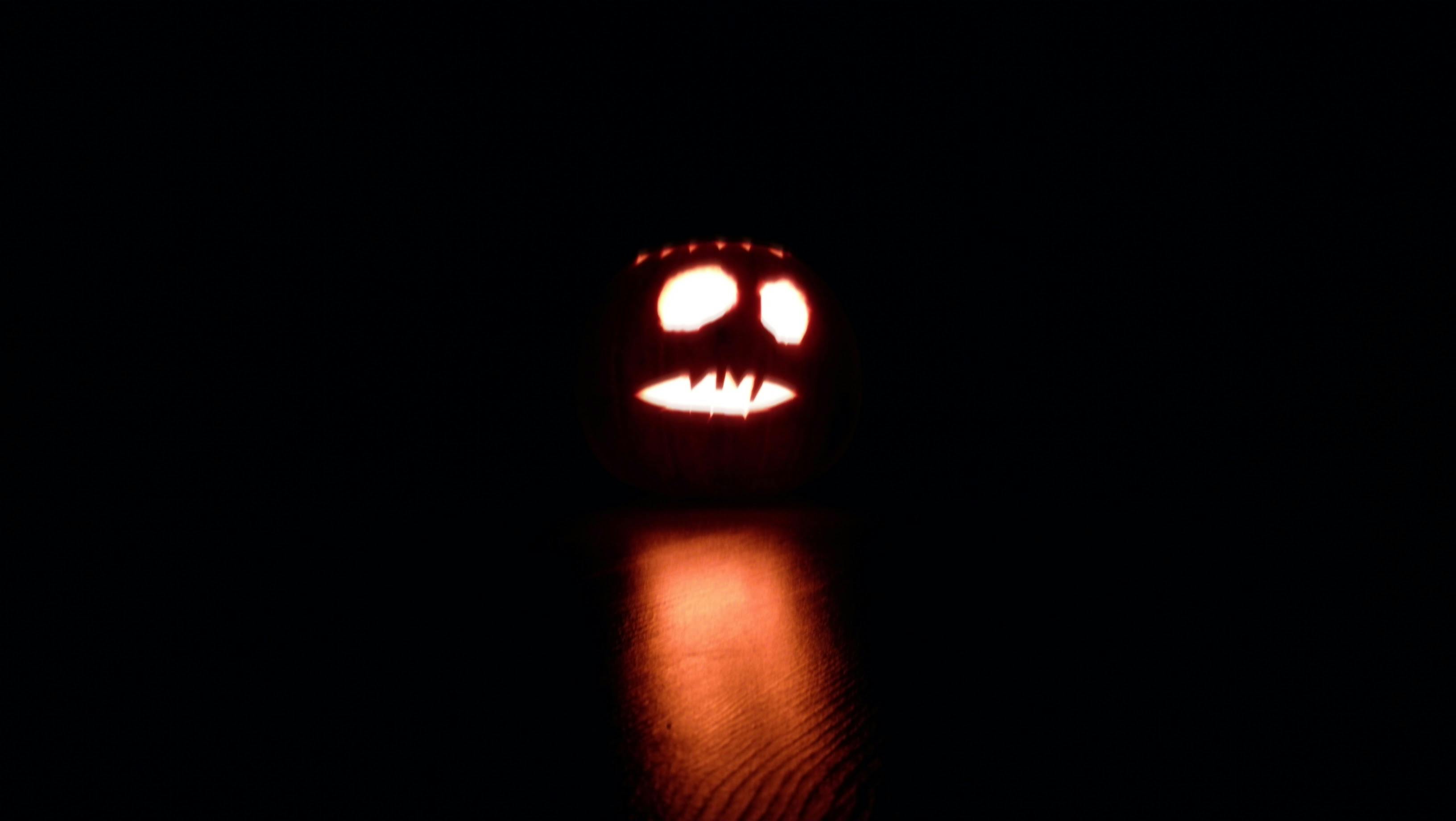 かぼちゃ ハロウィン 怖いの無料の写真素材