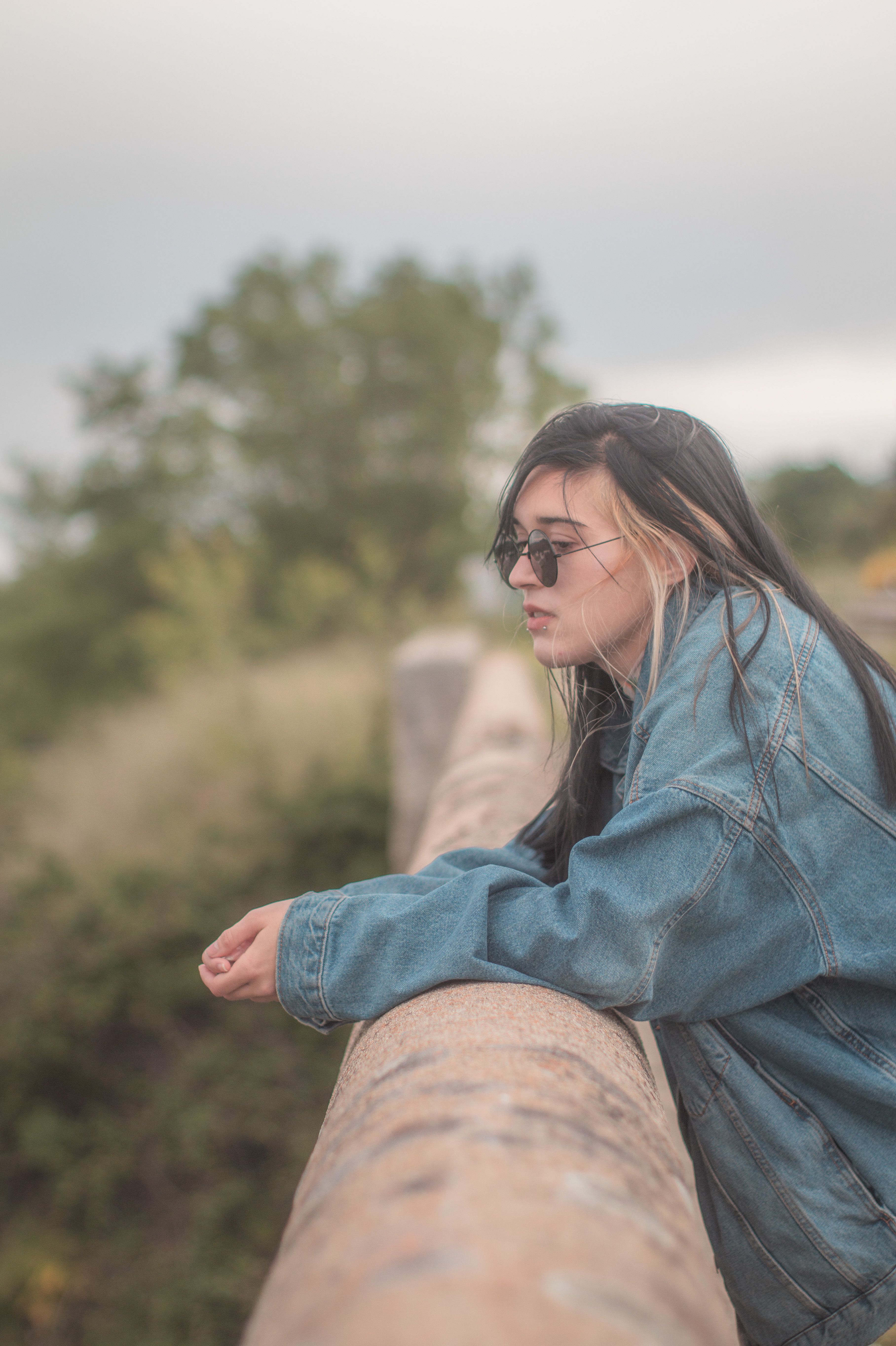 Woman Wearing a Denim Jacket · Free Stock Photo