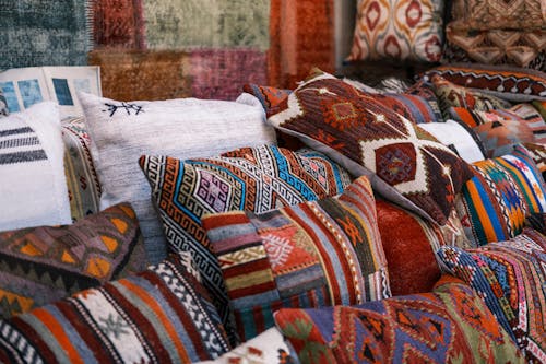Close-up of Colorful Pillows 