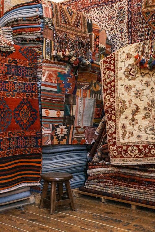 Stacks of Carpets · Free Stock Photo