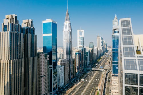 Skyscrapers around Street in Dubai