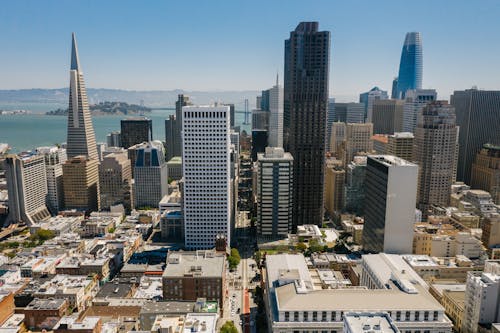 Sunlit Skyscrapers in San Francisco