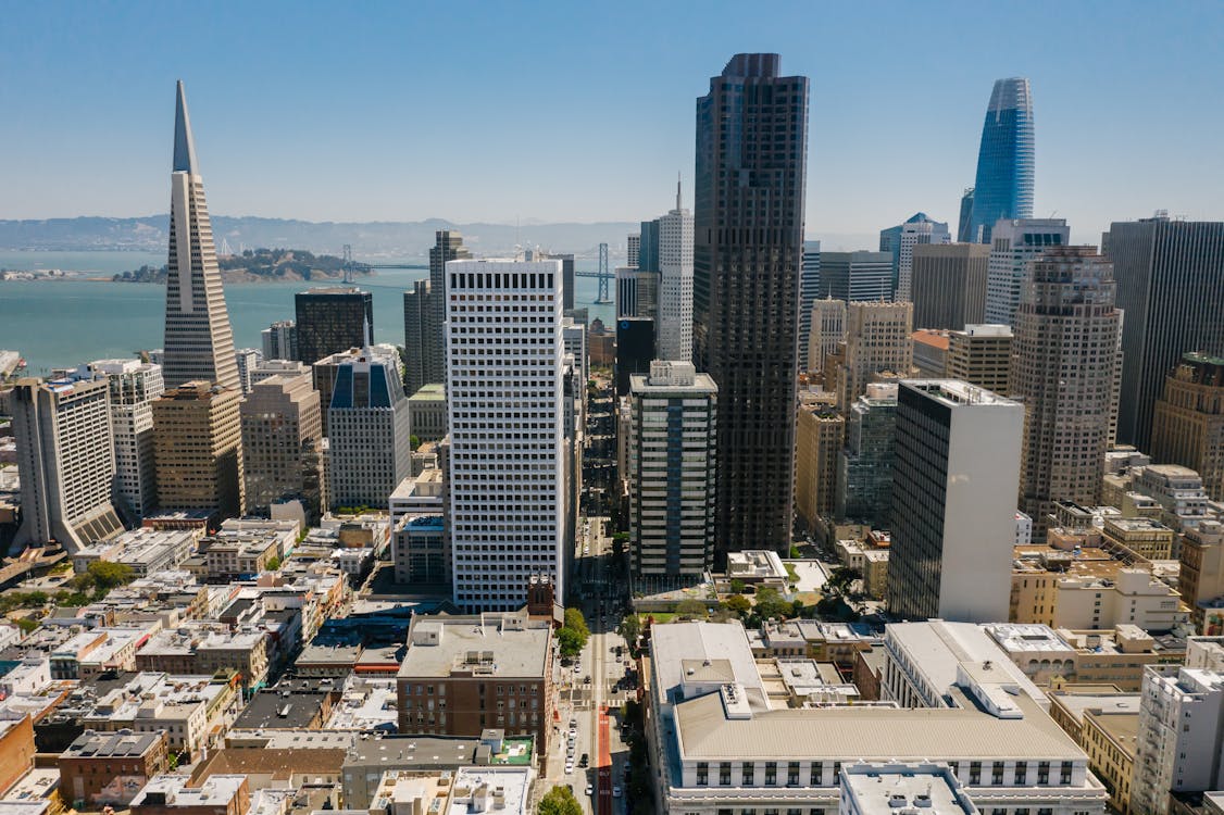Free Sunlit Skyscrapers in San Francisco Stock Photo