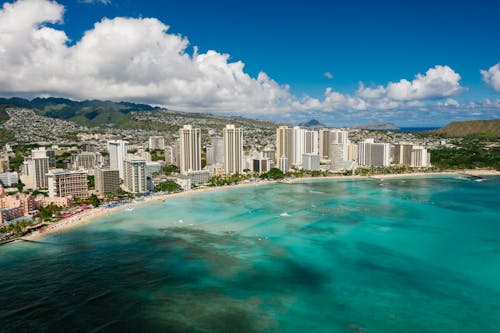 City on Sea Coast on Hawaii