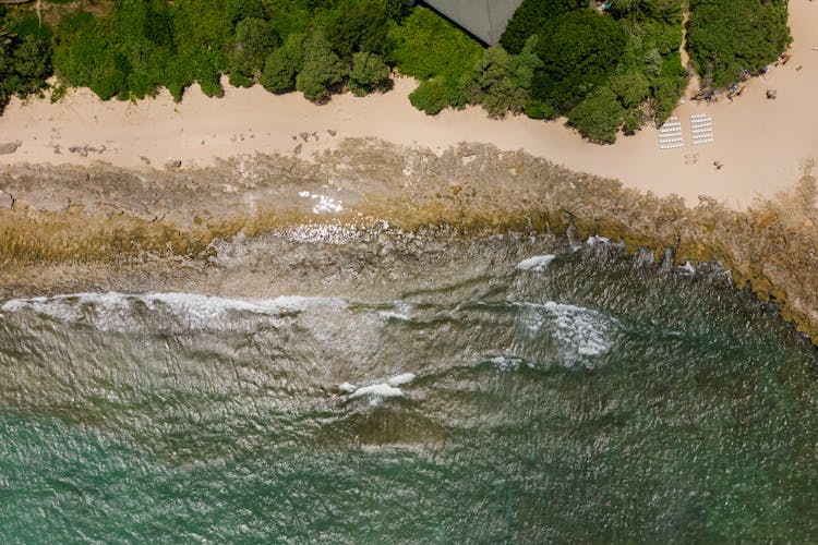 Aerial Photography Of A Beach