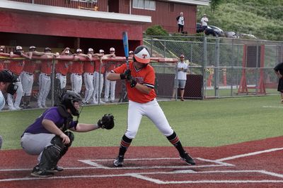 A batter waiting on a pitch with the dugout behind — photo by Mark Milbert on Pexels